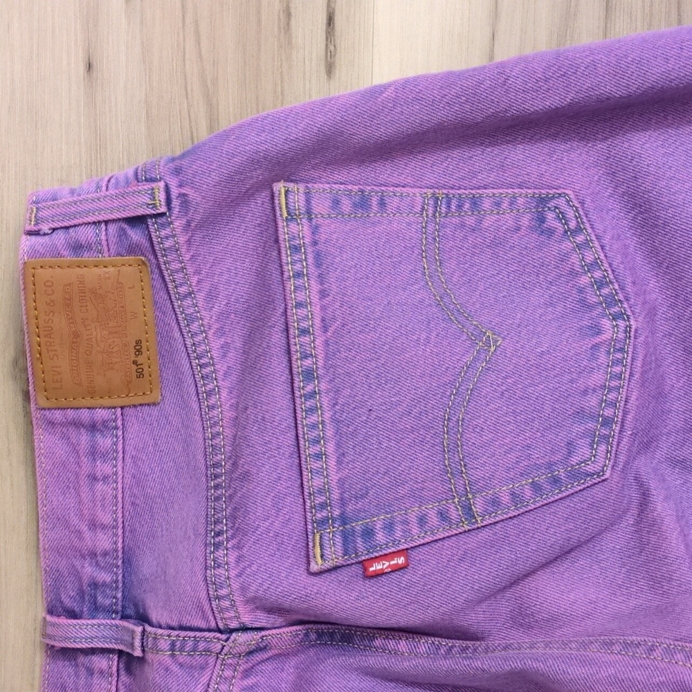 Pristine Levi's 501 '90s Purple Jeans Women's Size 29x30 - Picture 9 of 16